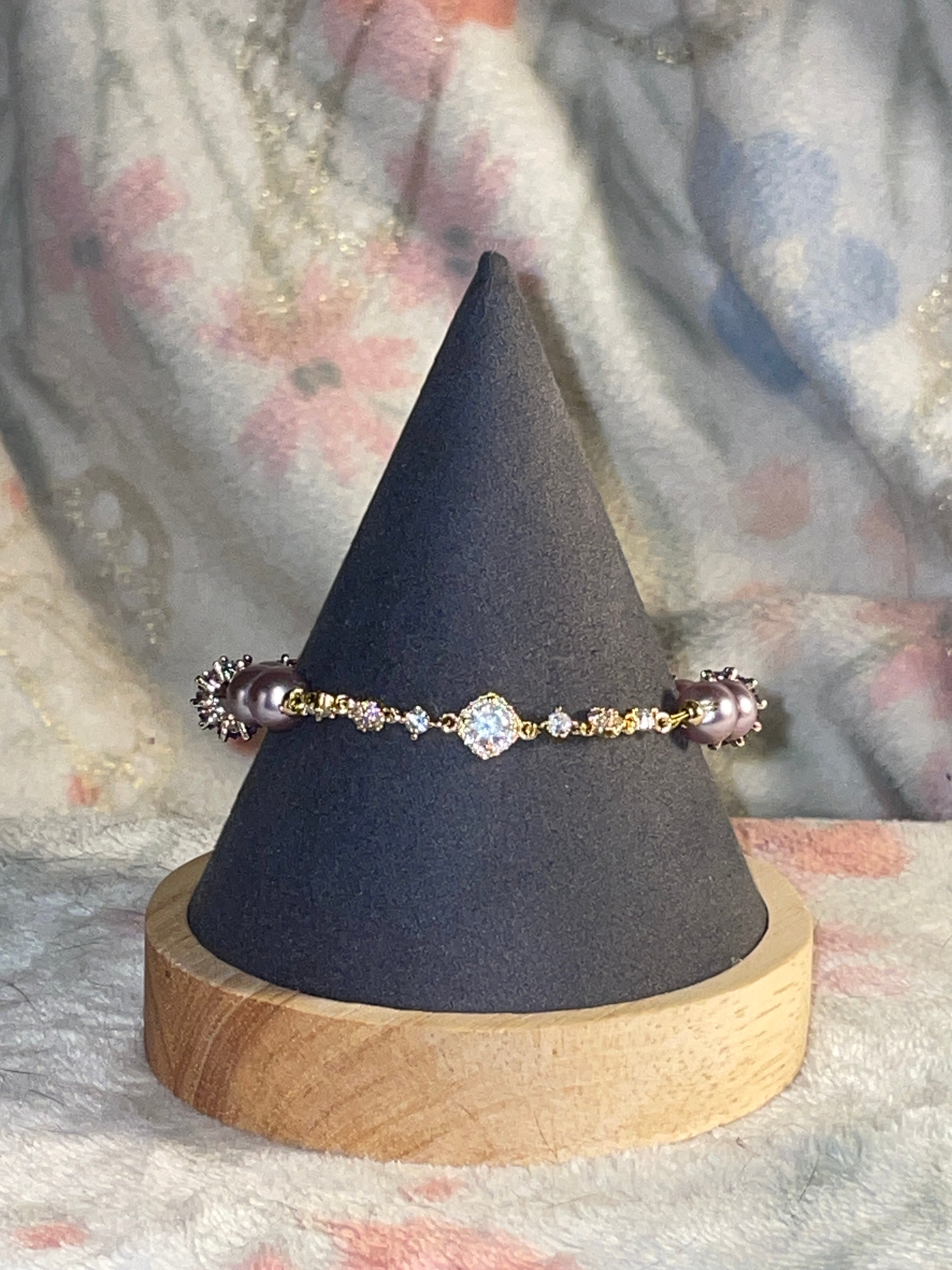 Amethyst pearl bracelet