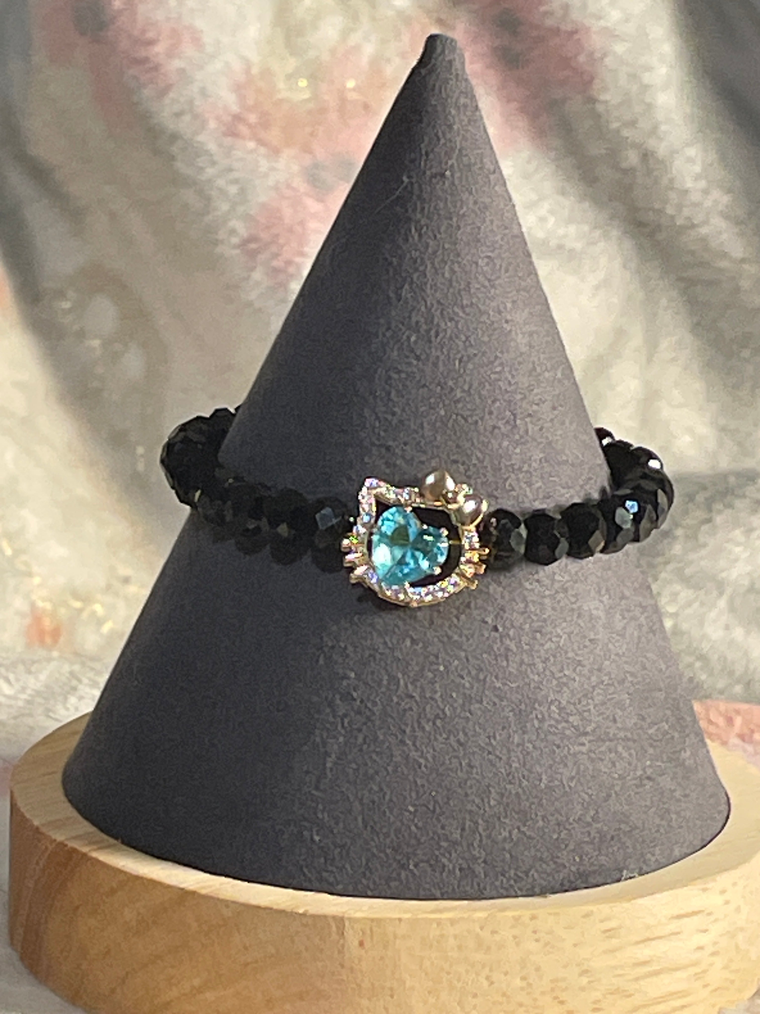 Aqua Blue Kitty Bracelet ￼