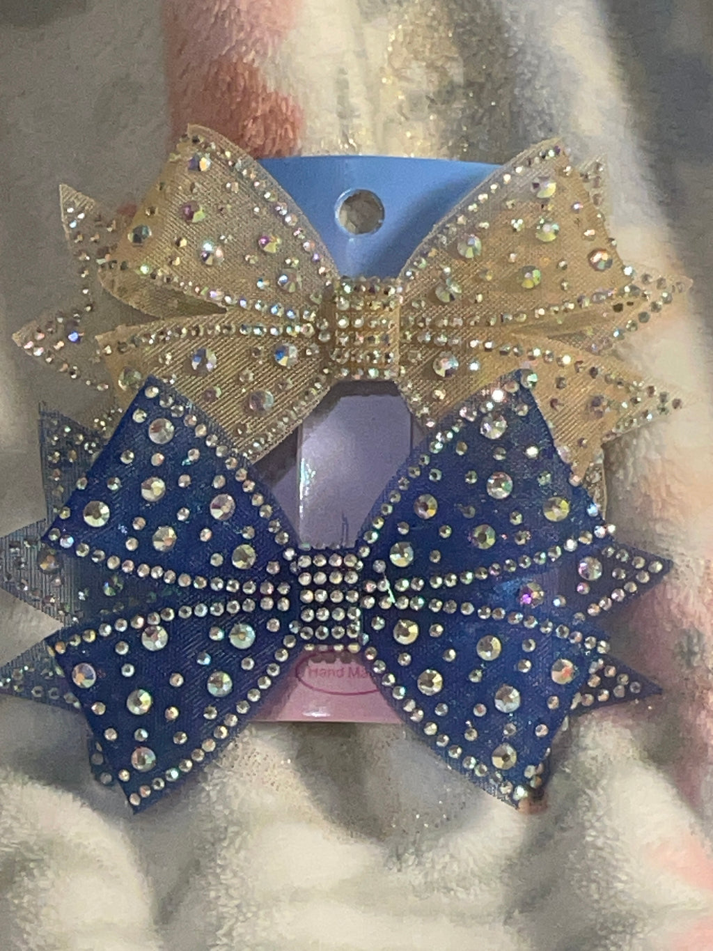 Bedazzled Bow Clips