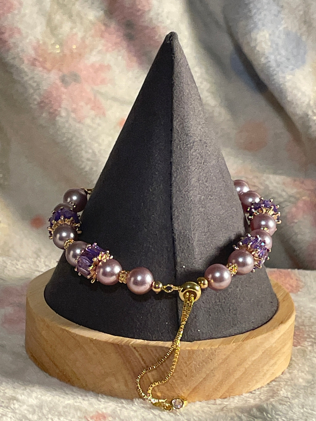 Amethyst pearl bracelet