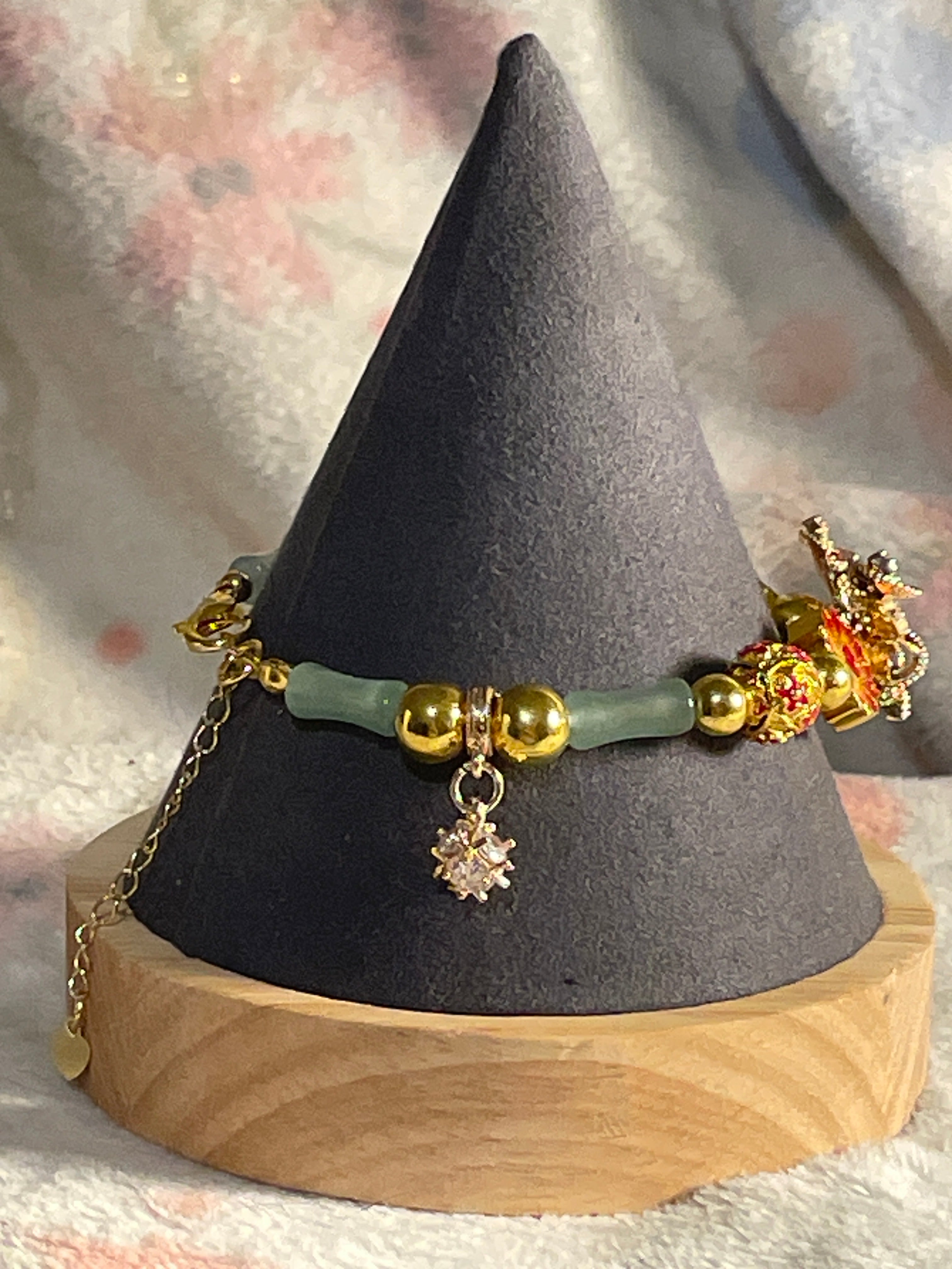 Butterfly bamboo with Gold dangles