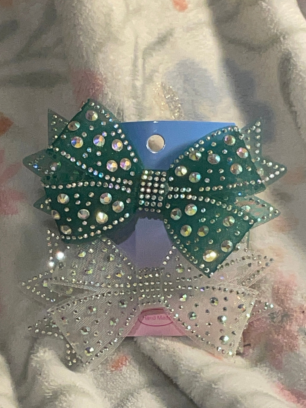 Bedazzled Bow Clips