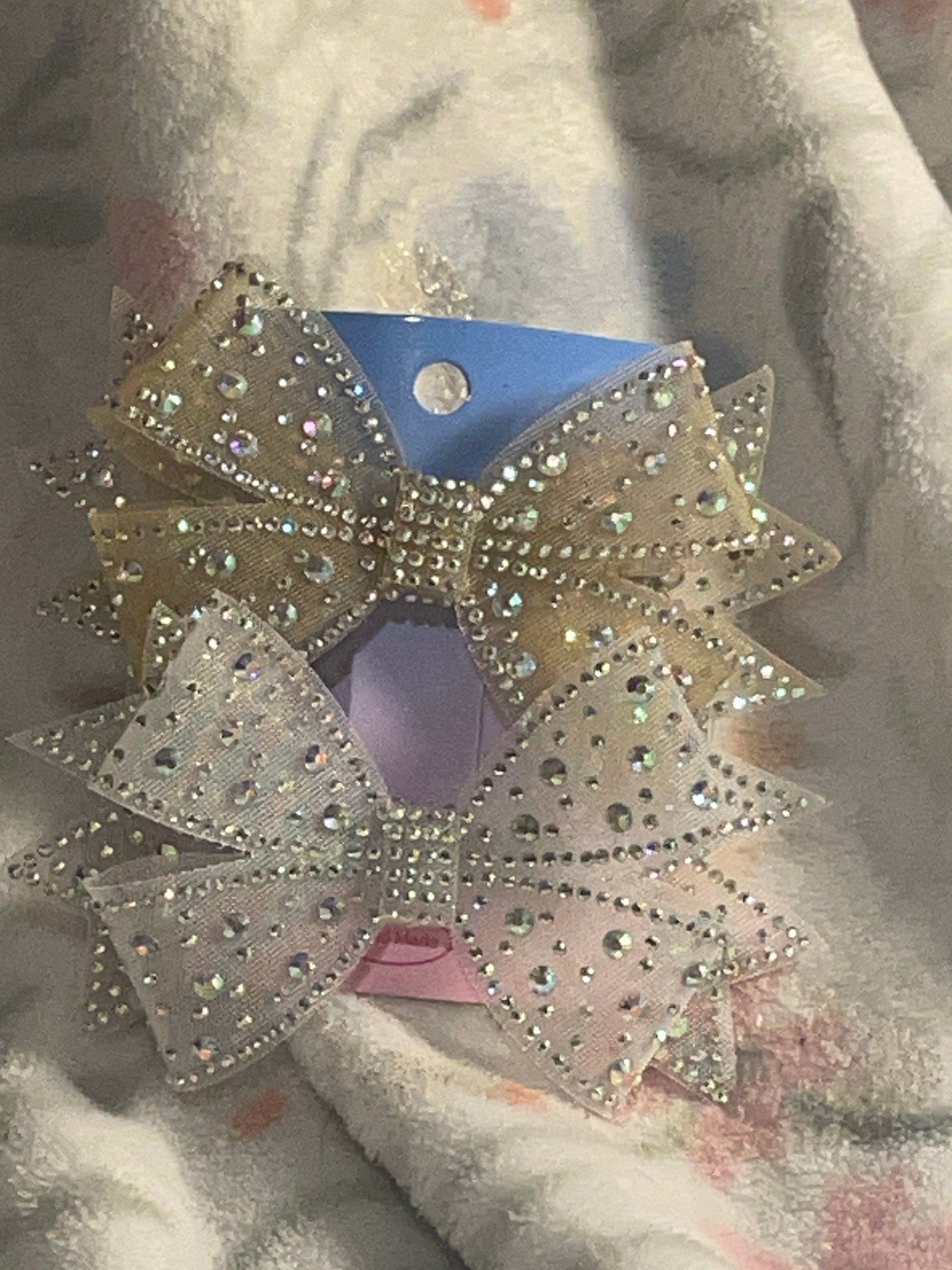 Bedazzled Bow Clips