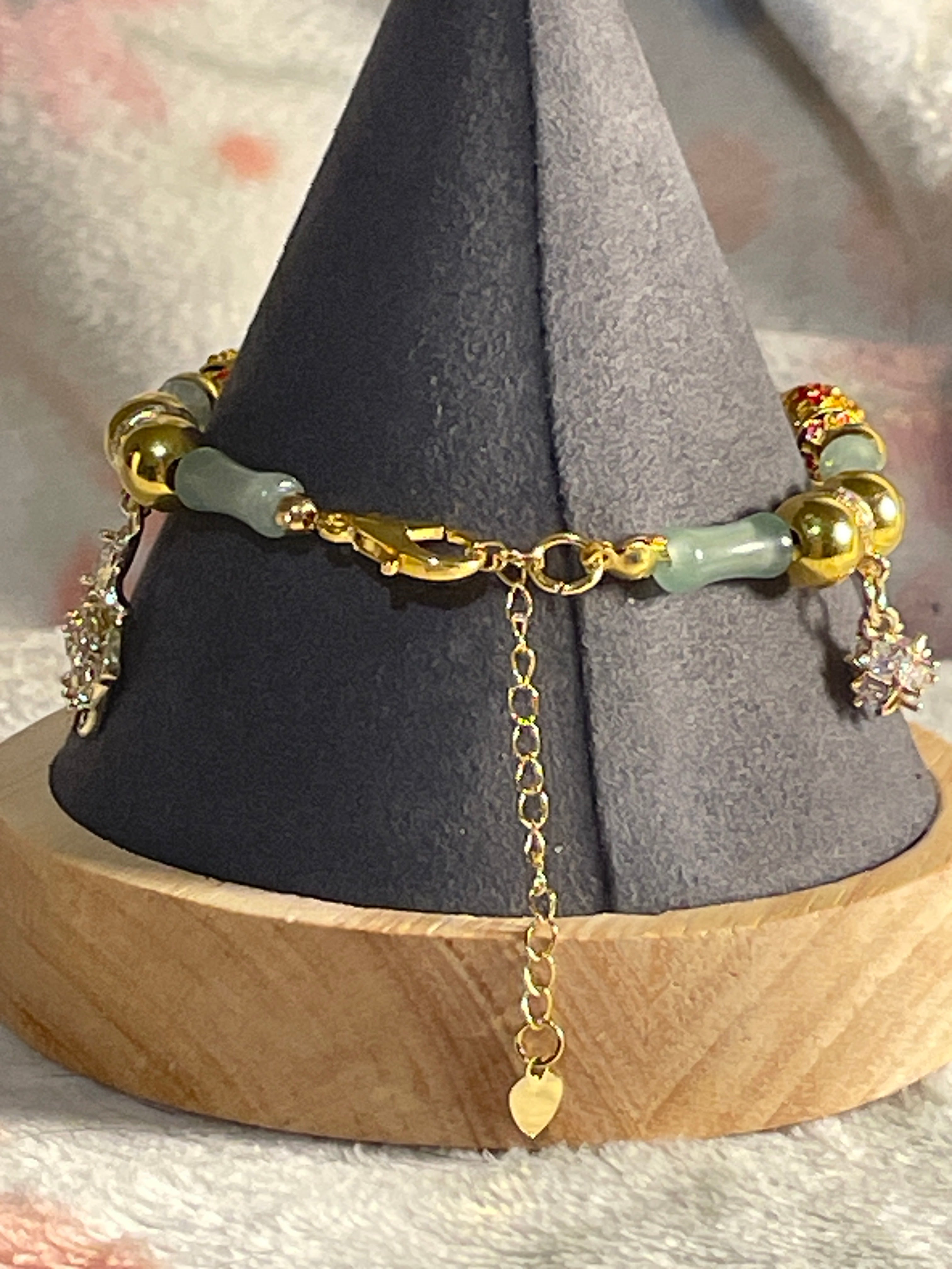 Butterfly bamboo with Gold dangles