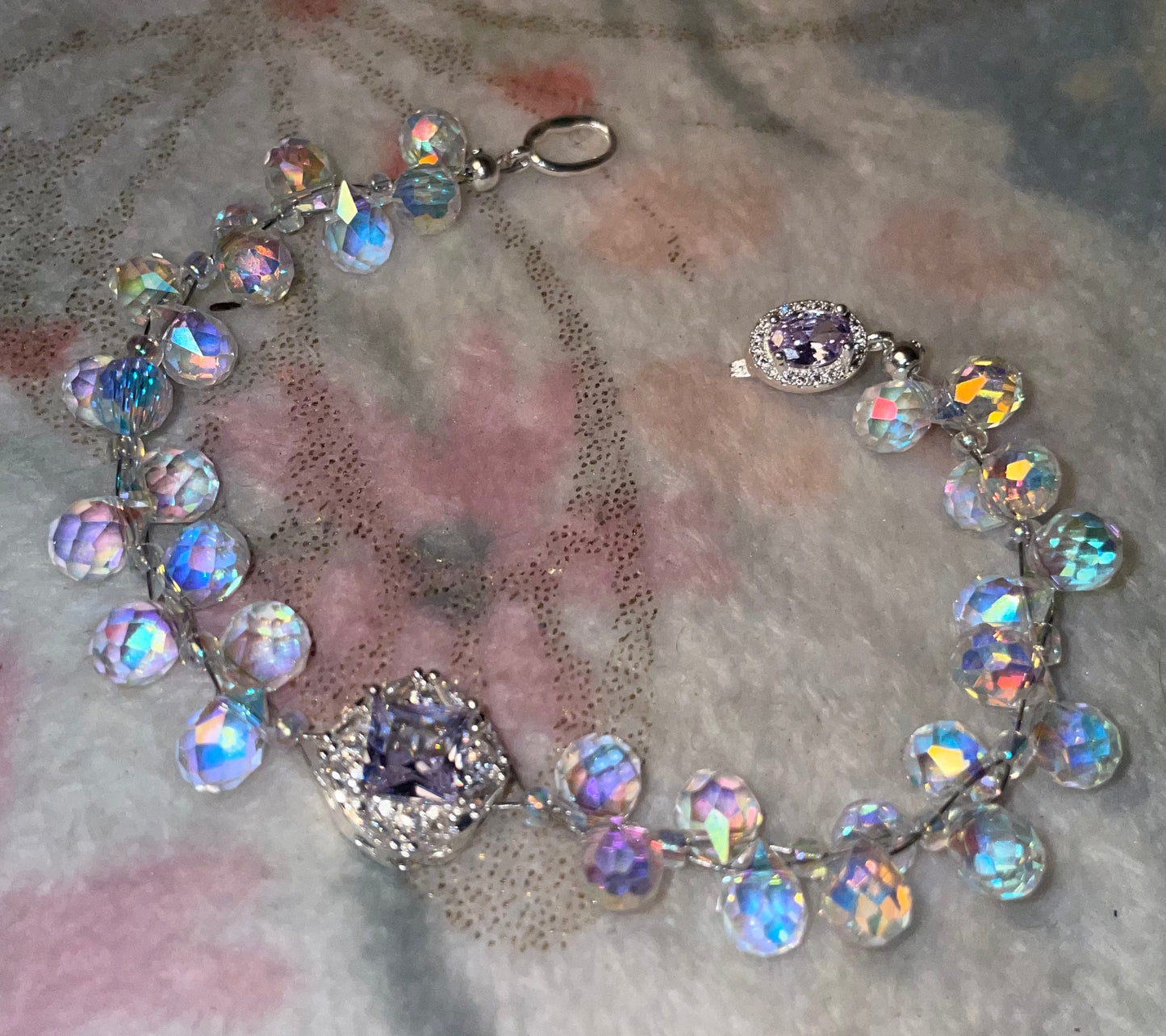 Crystal bead bracelet