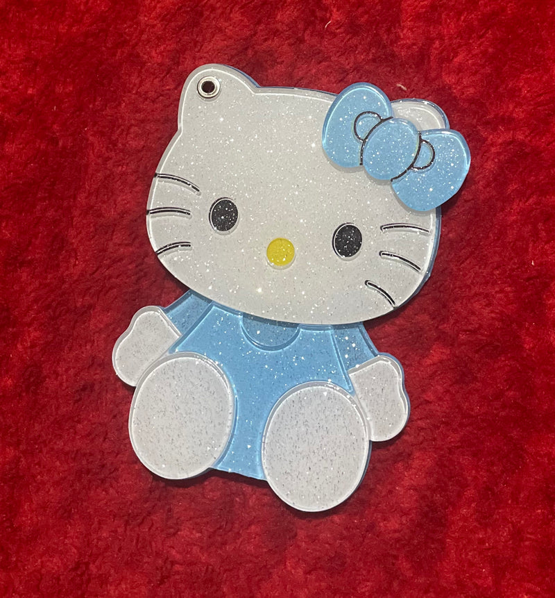 Blue Hello Kitty Phone decoration with Mirror