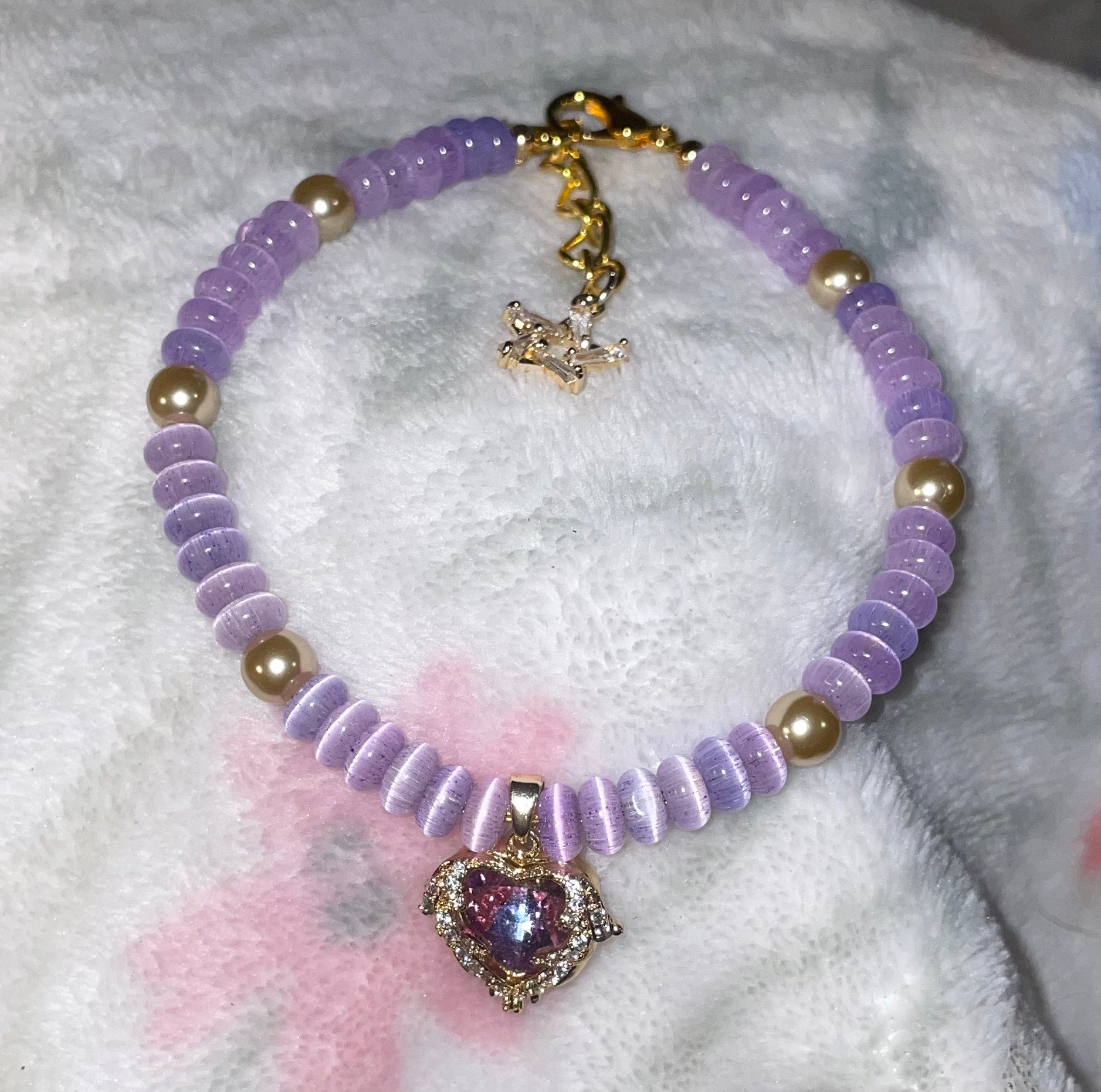 Purple Heart Slider Bracelet