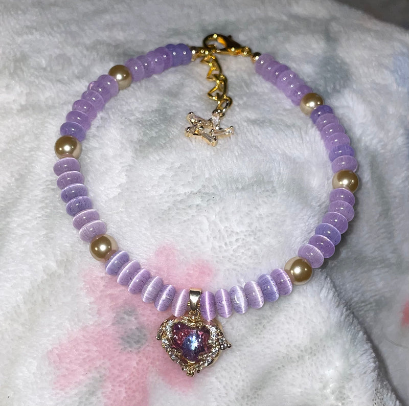 Purple Heart Slider Bracelet