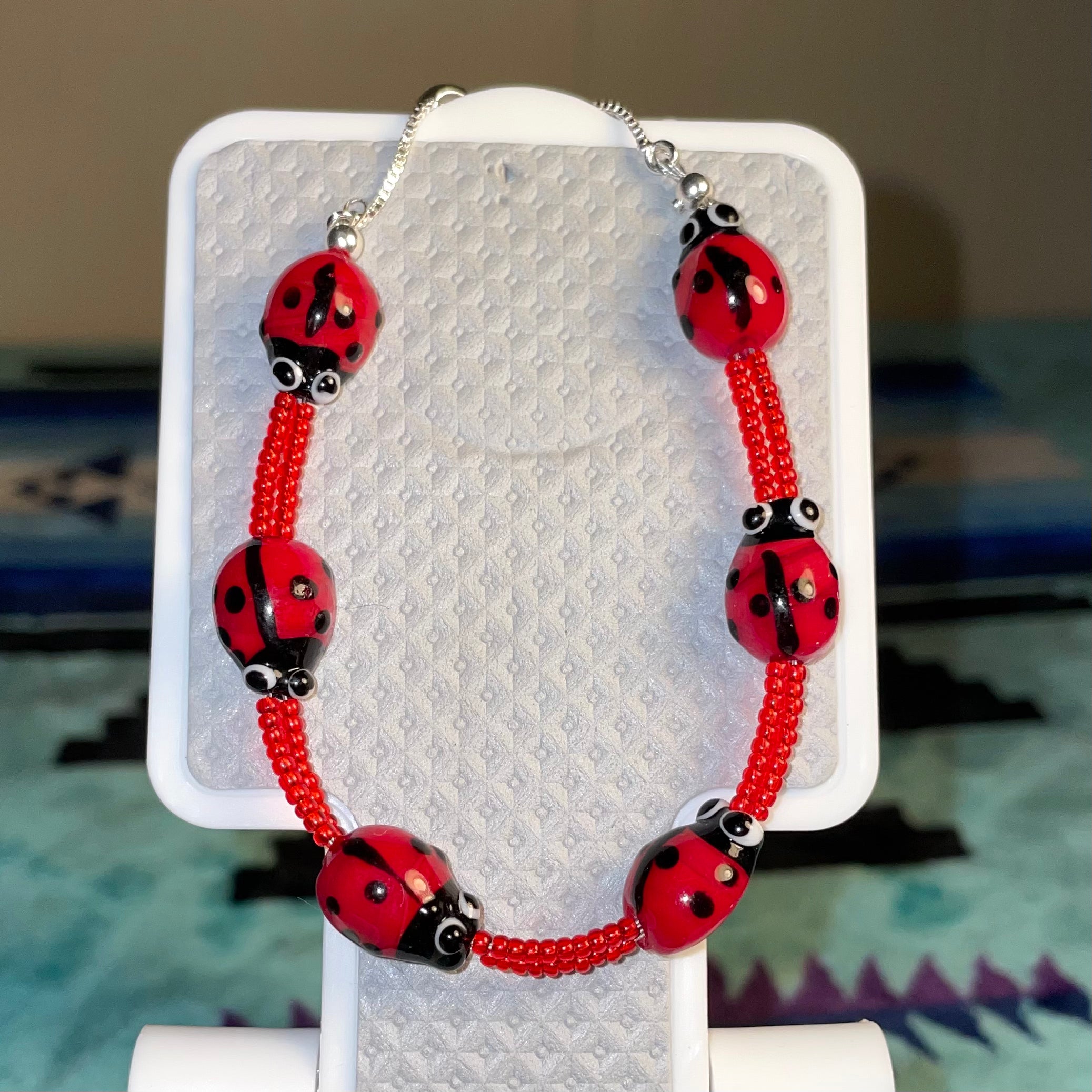Slider ladybug bracelet