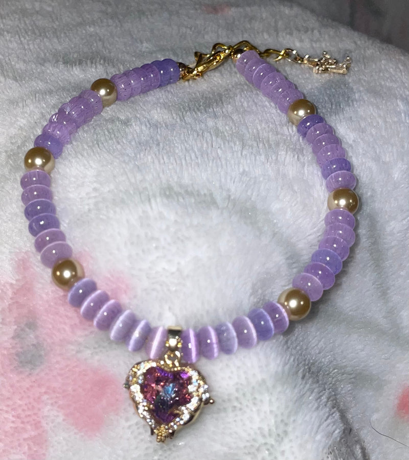 Purple Heart Slider Bracelet