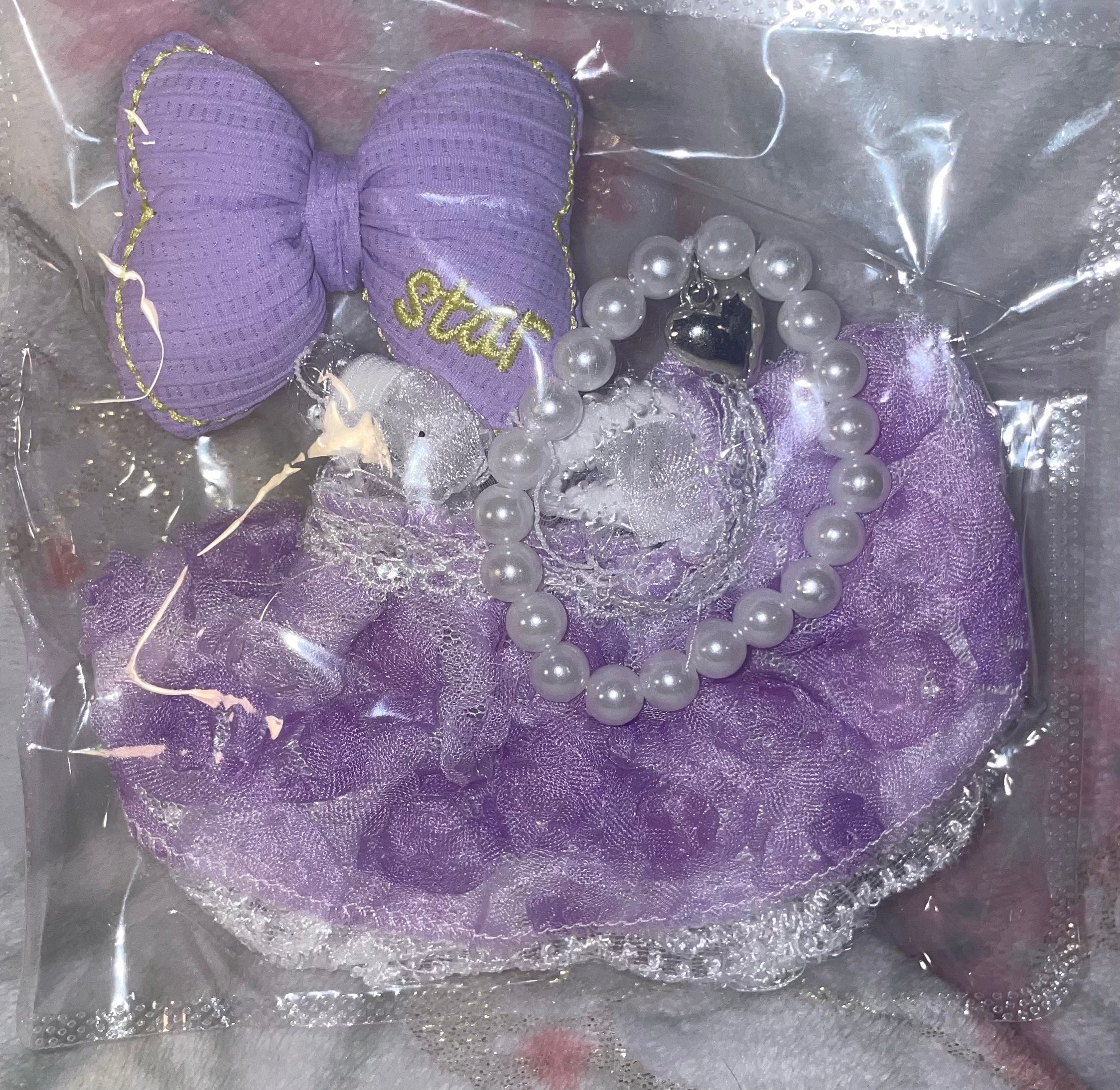 Labubu purple dress clothes