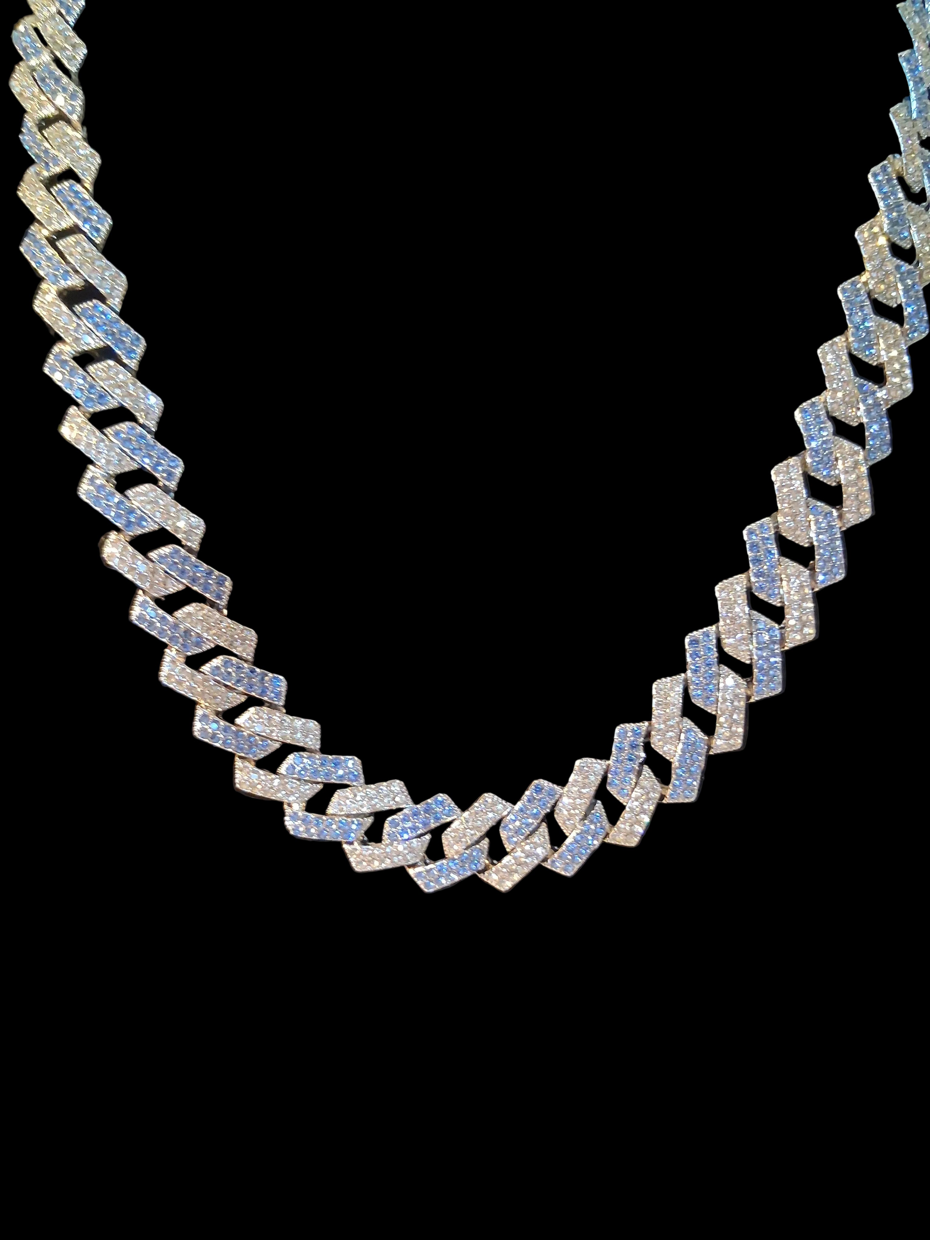 14K Blue and Sliver Chain