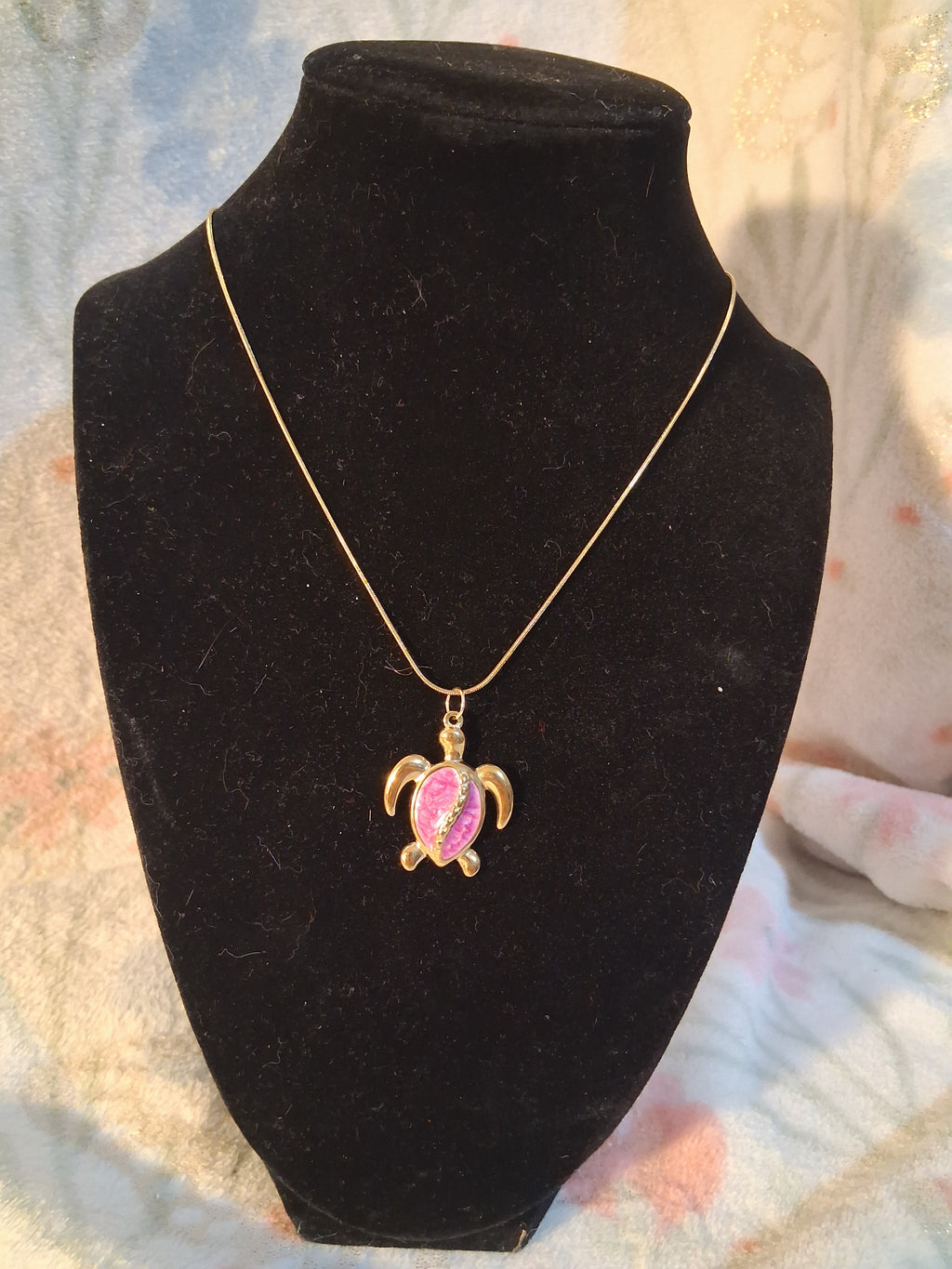 Purple Turtle Stainless Steel Necklace and Earrings