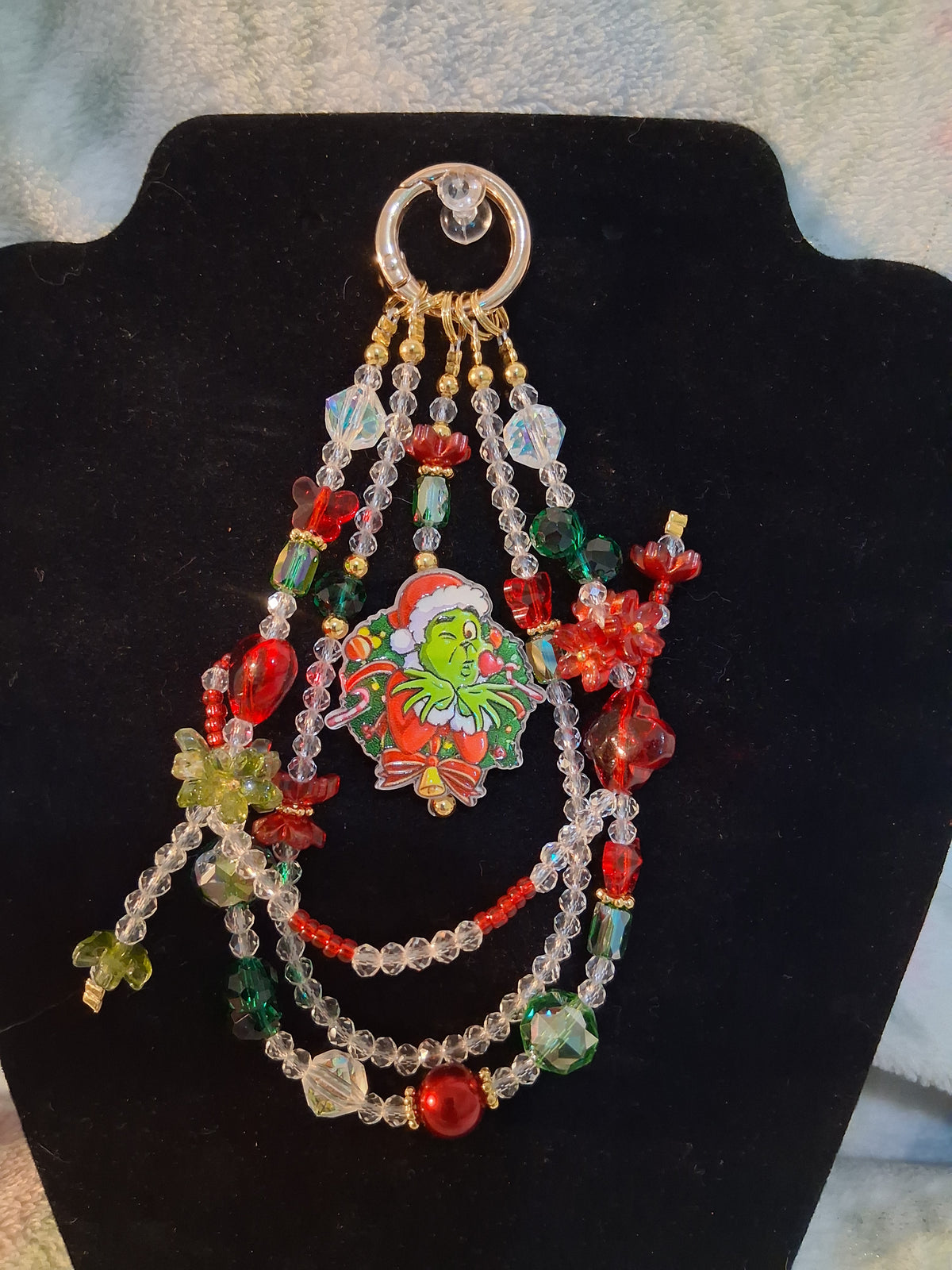 Grinch keychain